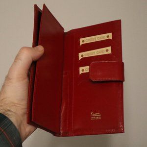 Stratton Of London Genuine Leather Made In England Card Cash Checkbook Holder